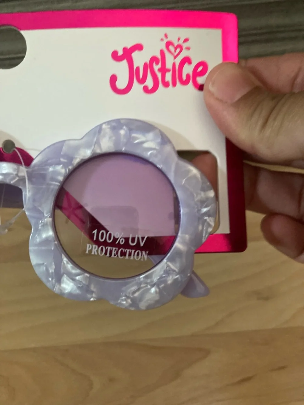Justice Kids Lavender Flower Frame Sunglasses